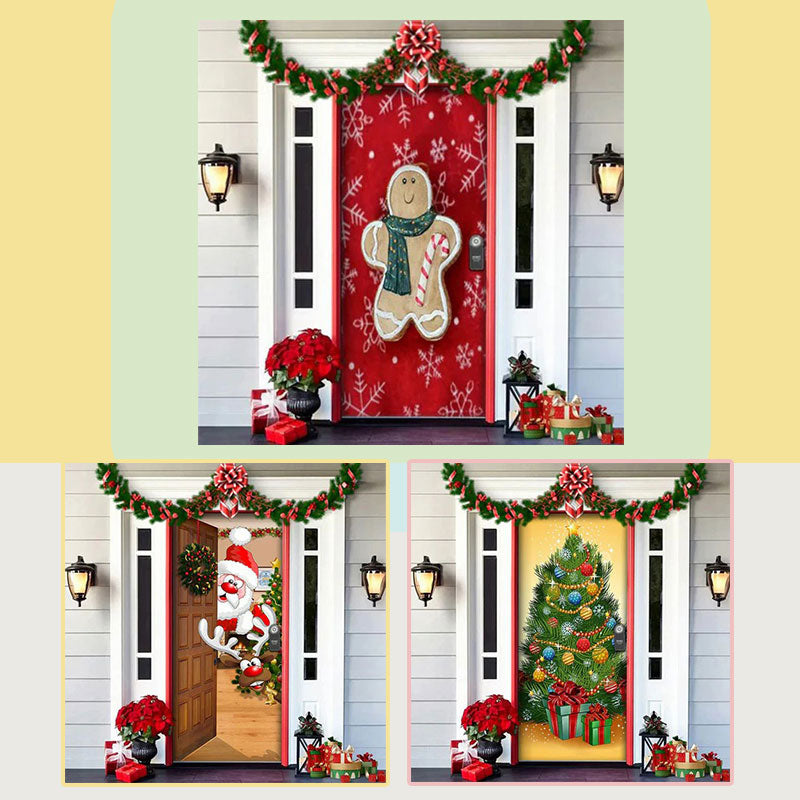 Christmas decoration door cover