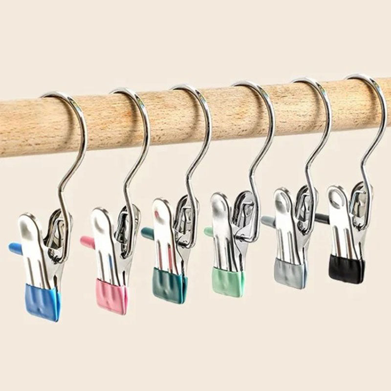 Anti-rust Clip Space-saving Clothespin Hat Pants Storage Hanging Travel Hook