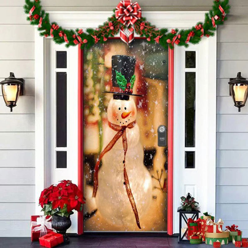 Christmas decorative door cover