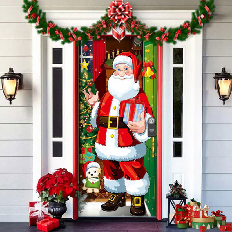 Christmas decorative door cover