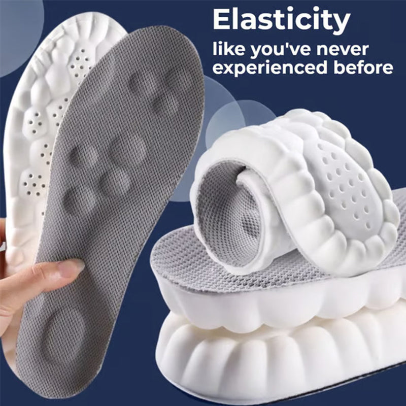 High-elastic shock-absorbing casual insoles