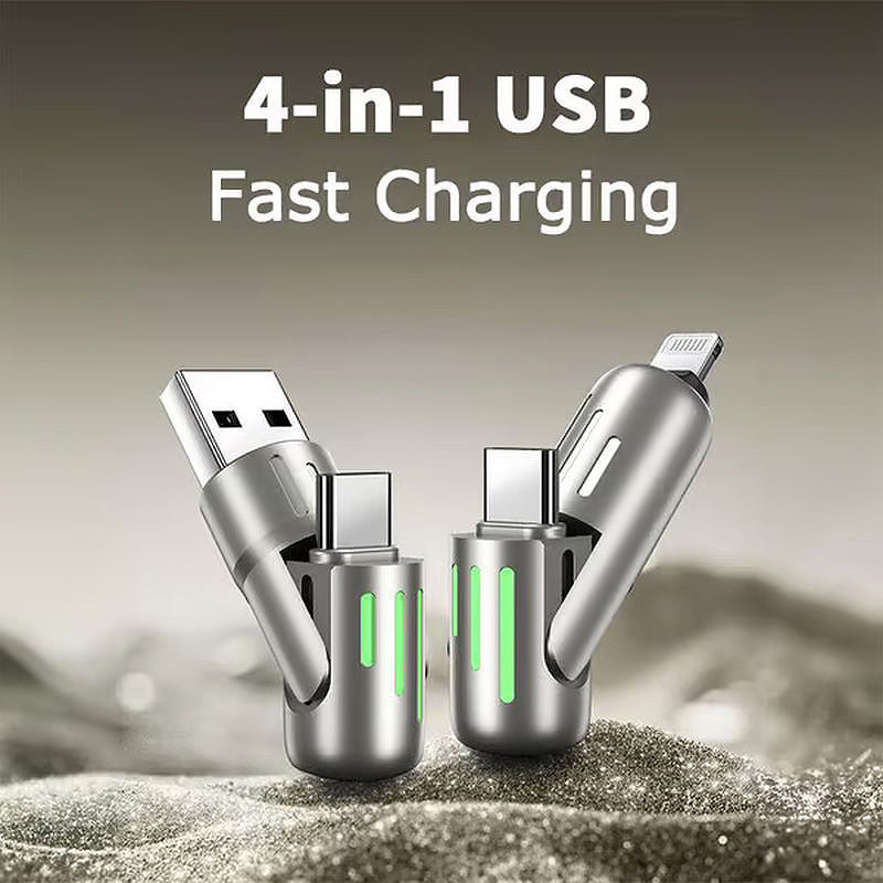 🔥4 in 1 USB Charging Cable MAX 240W Fast Charging🔥