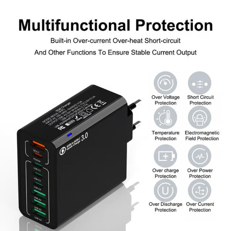 🔥🔥8 in 1 waterproof port USB fast charger
