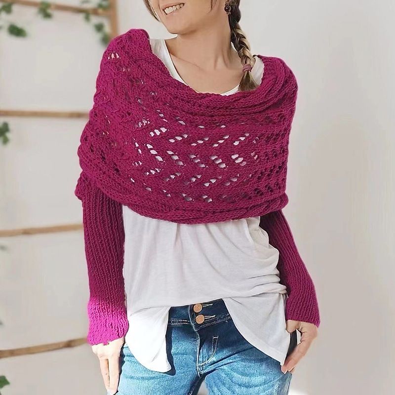 Women's Knitted Double Sleeve Scarf🧣