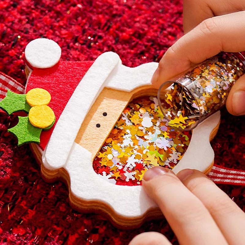 DIY Sequin Felt Christmas Decorations