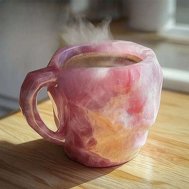 Imitation mineral crystal coffee cup