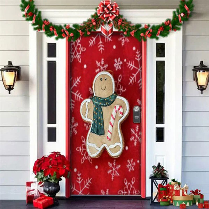 Christmas decorative door cover