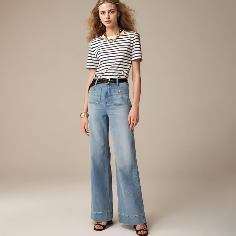 👖High waist wide leg loose pants