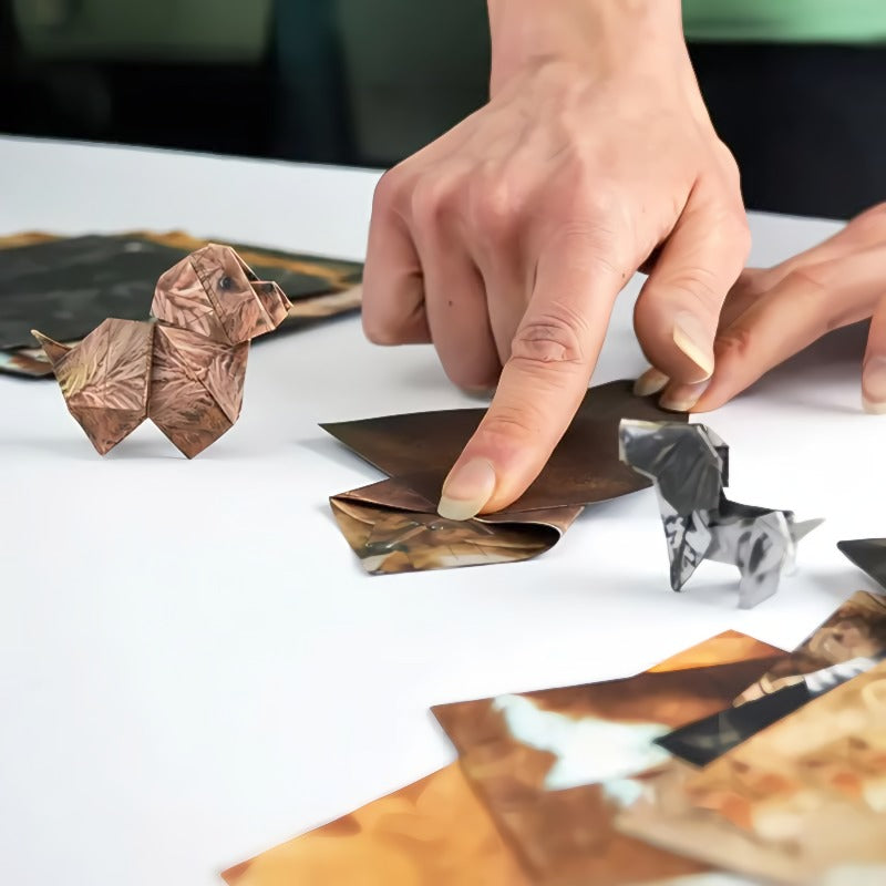 🐱 5-Minute Foldable Paper Cats (50 pcs): No Glue/Scissors Required