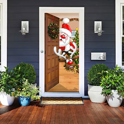 Christmas decoration door cover