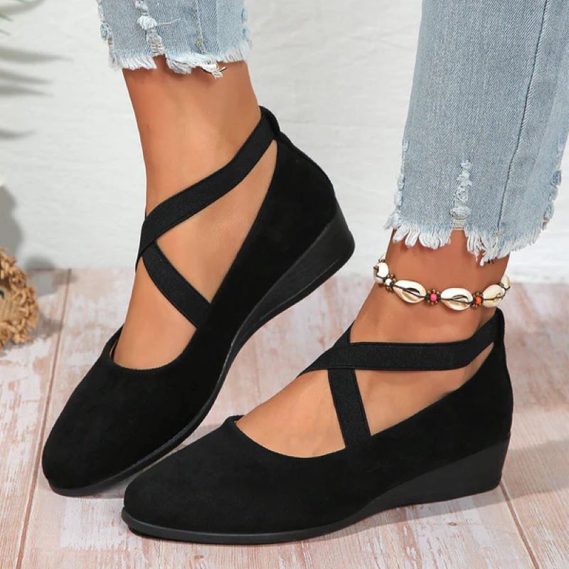 Women's pointed toe flat orthopedic shoes