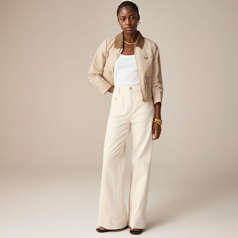 👖High waist wide leg loose pants