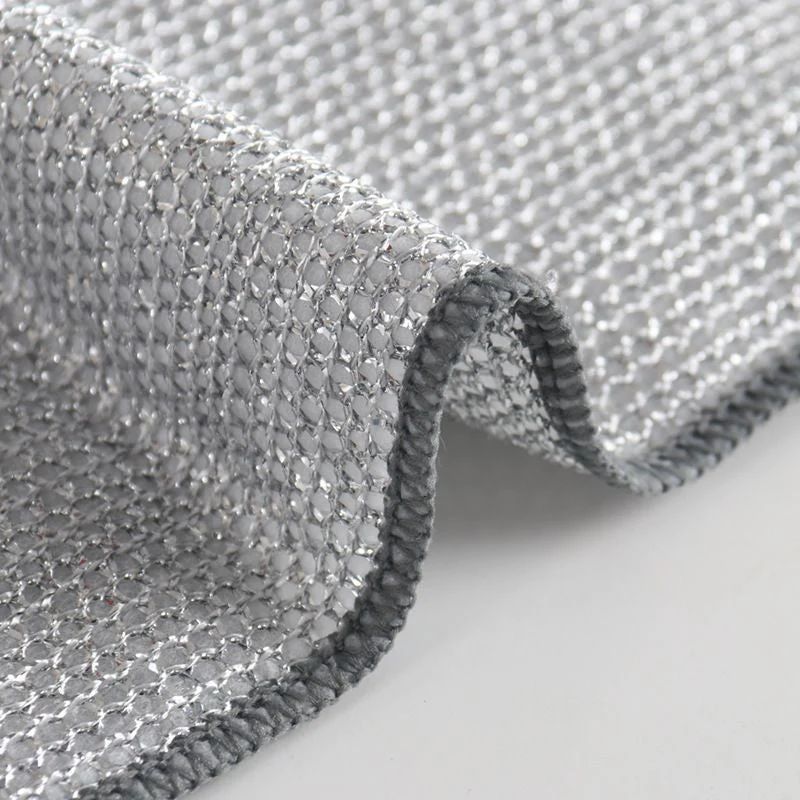 Versatile wire dishcloths for wet and dry