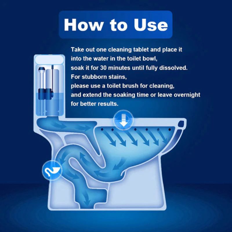Toilet cleaning effervescent tablets