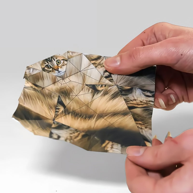 🐱 5-Minute Foldable Paper Cats (50 pcs): No Glue/Scissors Required