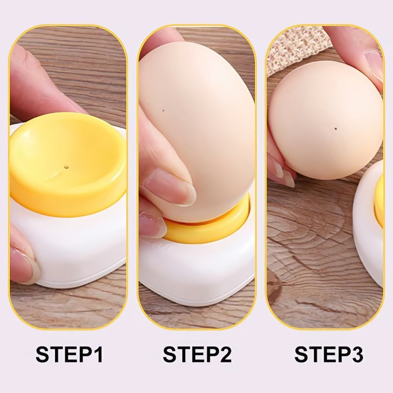 Egg perforator with safety lock