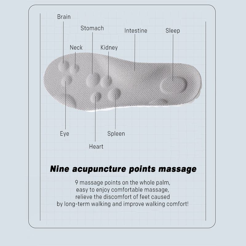 High-elastic shock-absorbing casual insoles