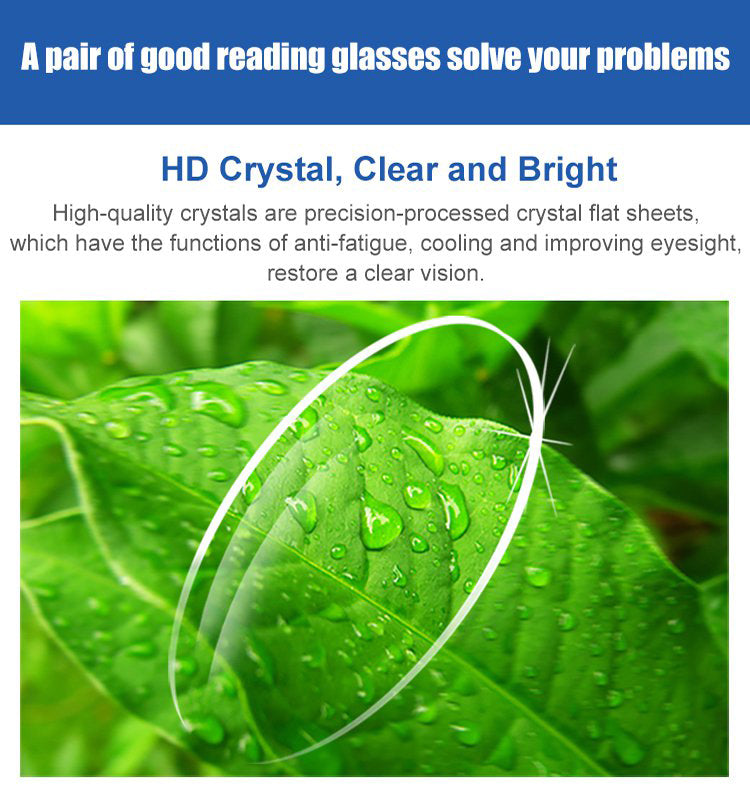 Elderly metal frame resin folding reading glasses