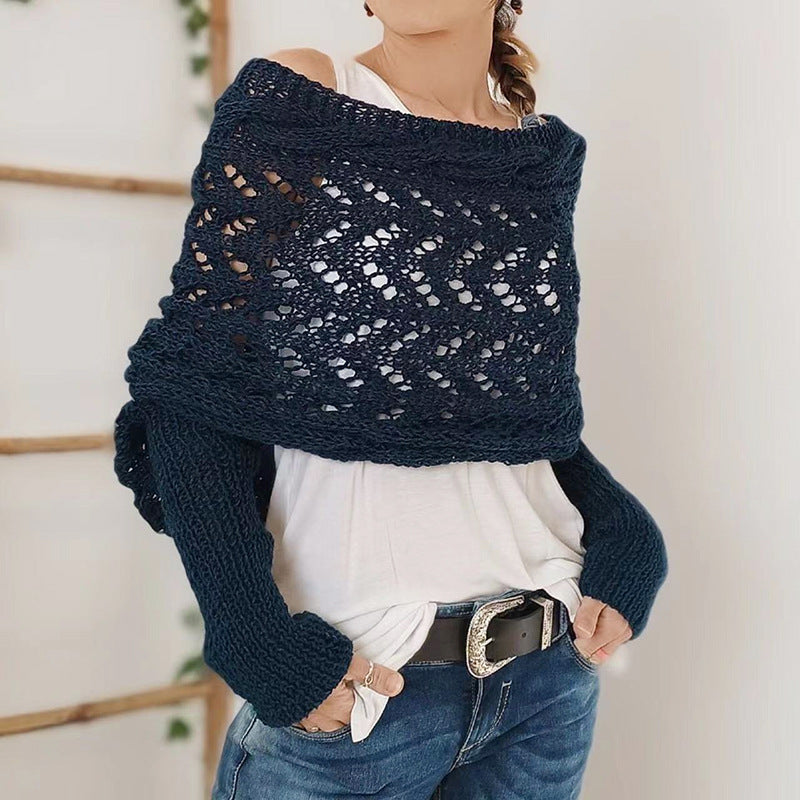 Women's Knitted Double Sleeve Scarf🧣