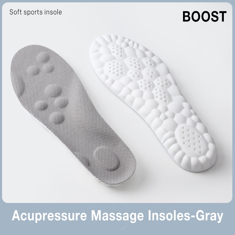 High-elastic shock-absorbing casual insoles