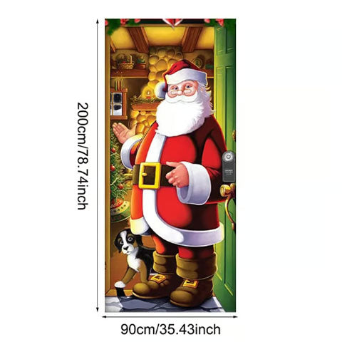 Christmas decoration door cover