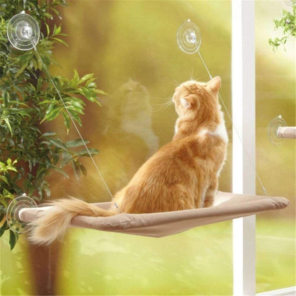 Window-Mounted Cat Hammock