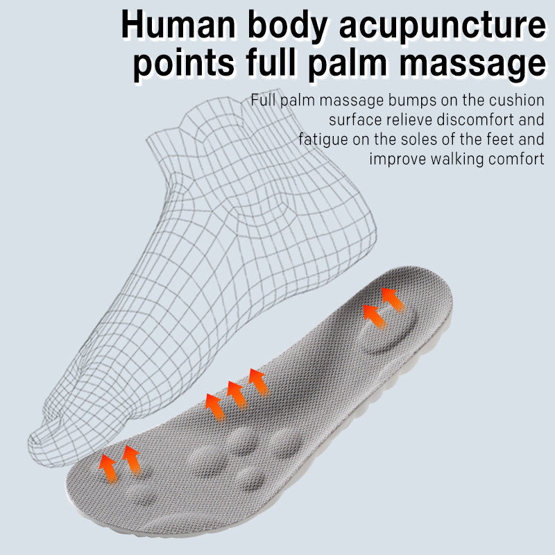 High-elastic shock-absorbing casual insoles
