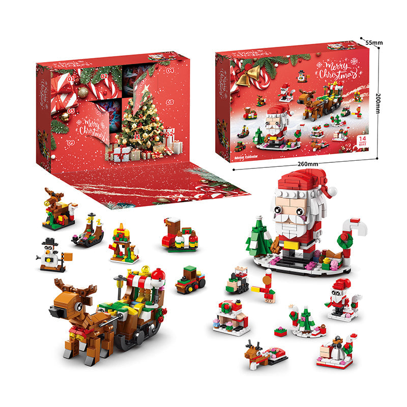 Christmas style children's educational building block toys