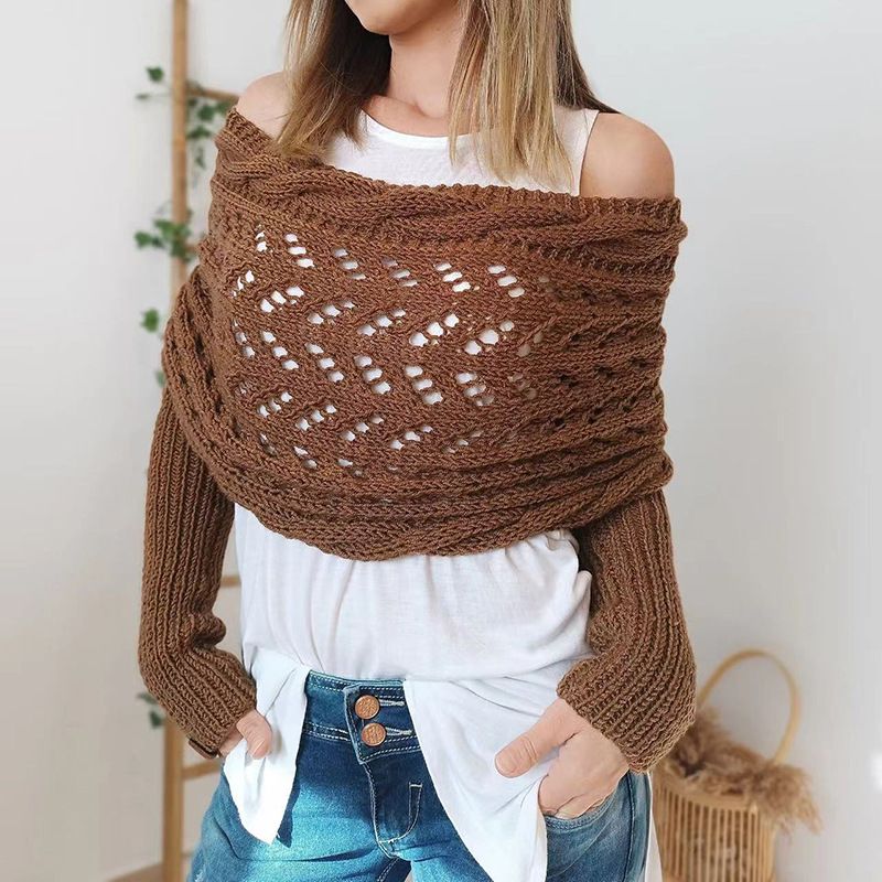 Women's Knitted Double Sleeve Scarf🧣