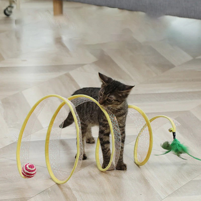 Foldable cat tunnel