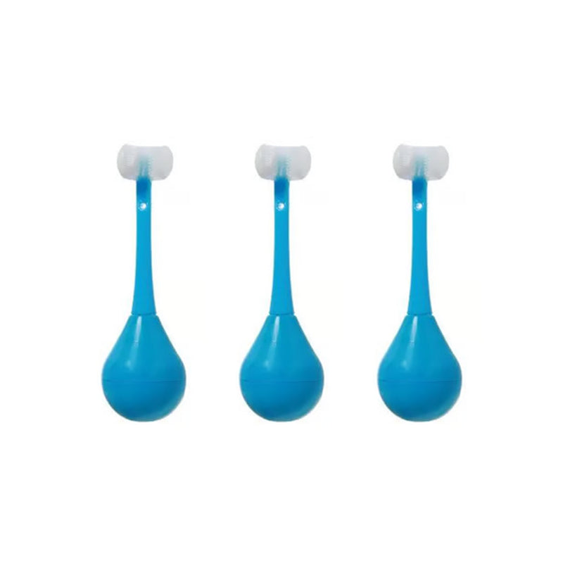 Three-sided tumbler children's toothbrush