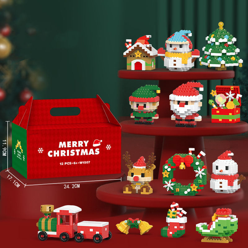 Christmas style children's educational building block toys