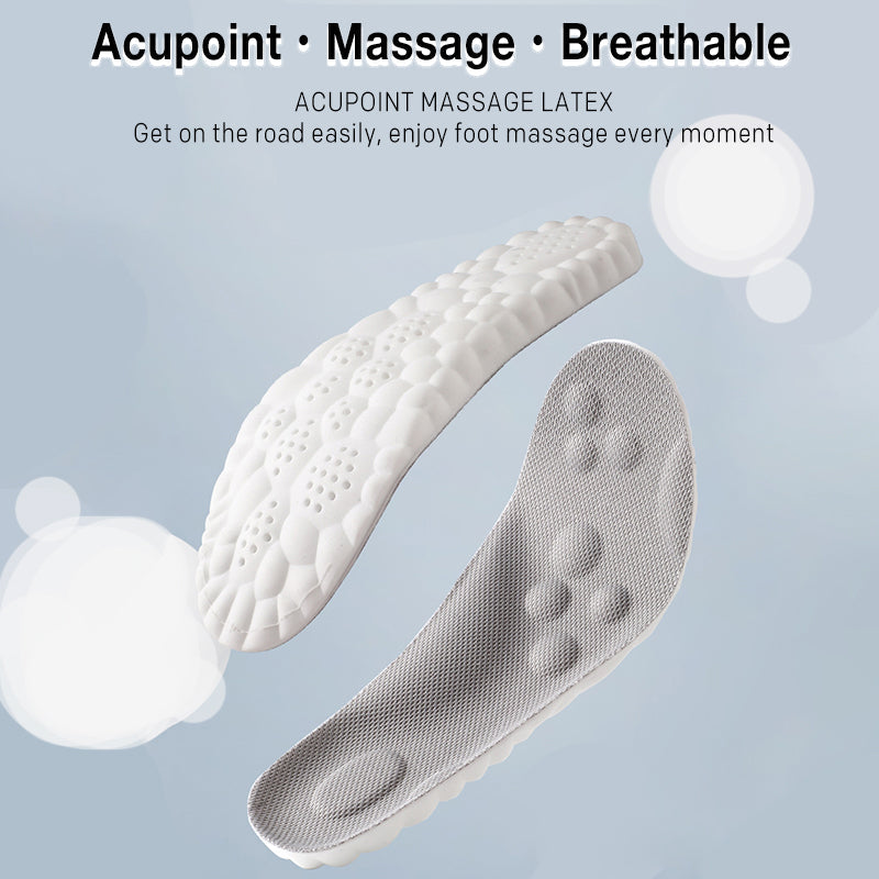 High-elastic shock-absorbing casual insoles