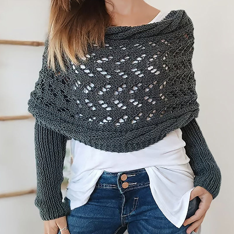 Women's Knitted Double Sleeve Scarf🧣