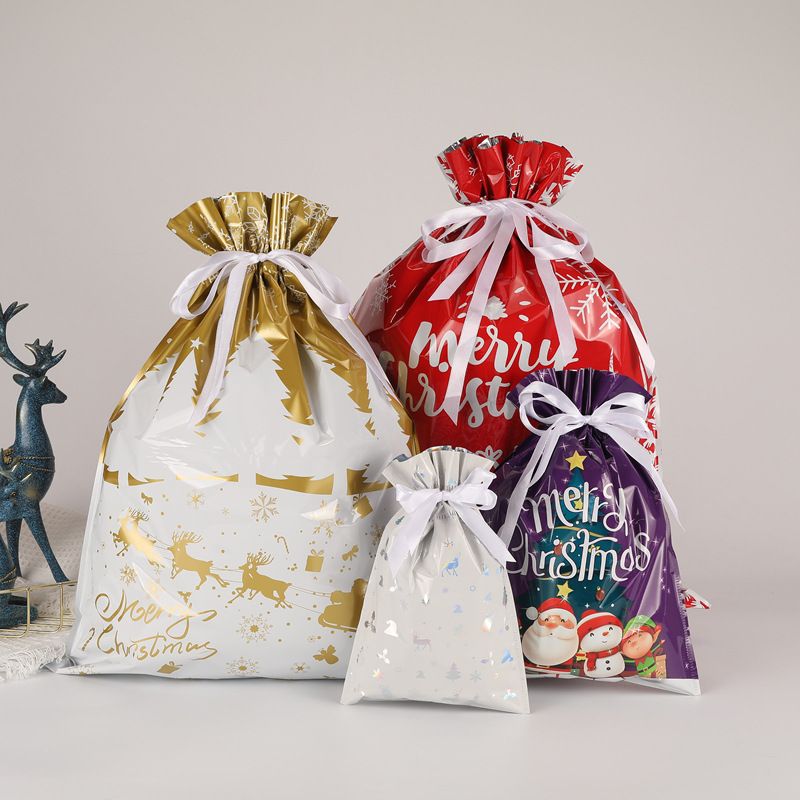 🎅🎁 Christmas gift bag with drawstring