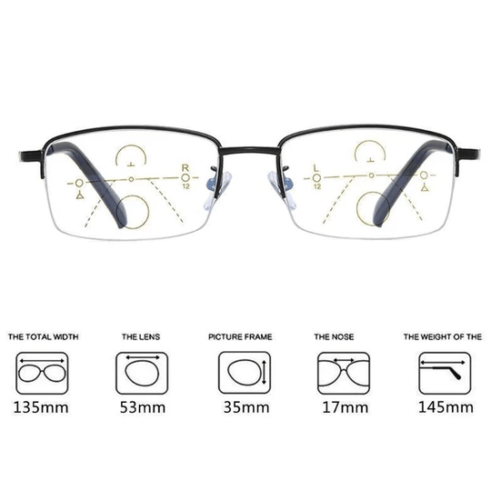 Progressive Far and Near Dual-use Reading Glasses