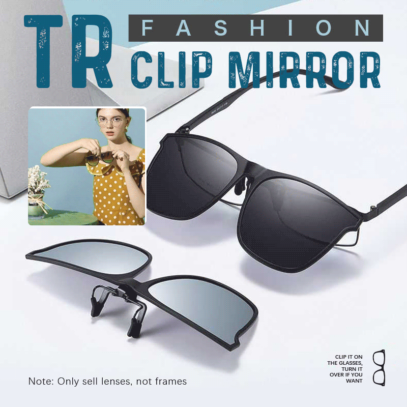 Polarized Clip-on Flip Up Metal Clip Sunglasses for Prescription Glasses