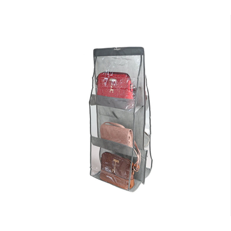 Hanging Handbag Organizer for Wardrobe Closet Transparent