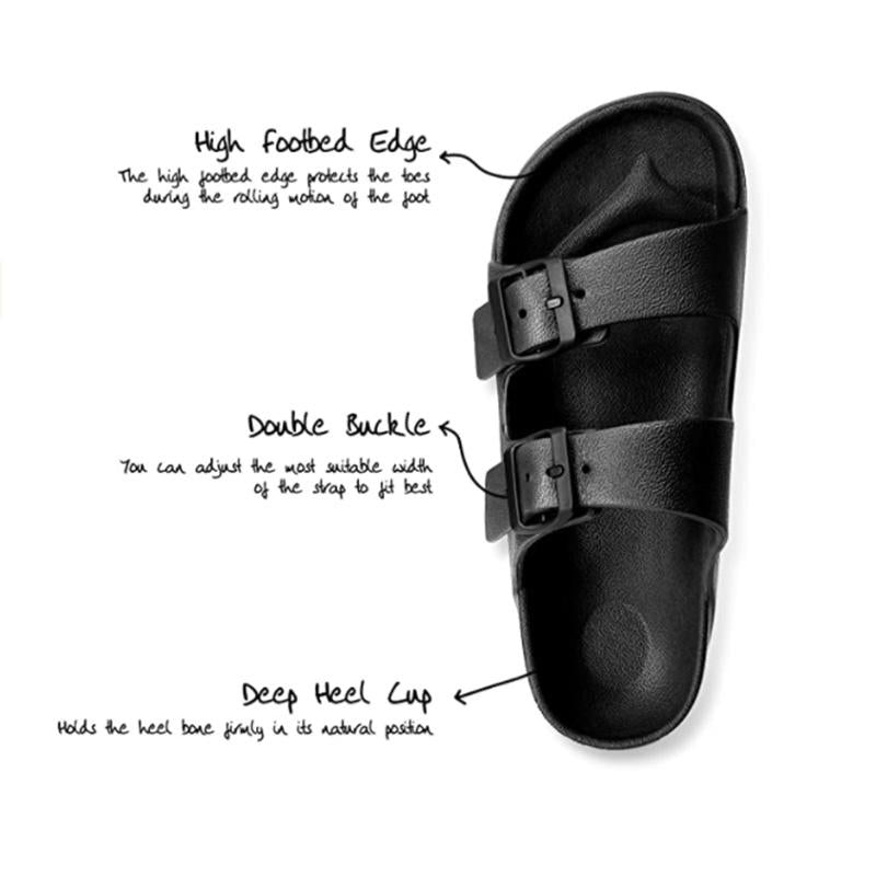 Arch Support Double Buckle Adjustable Sandals