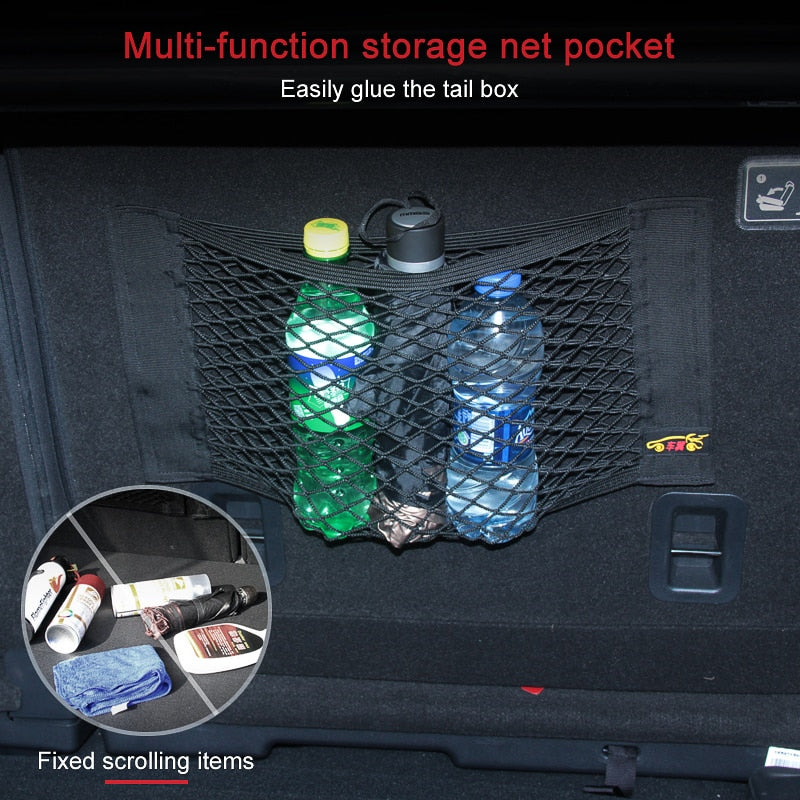 Car Trunk Seat Elastic Net Pocket