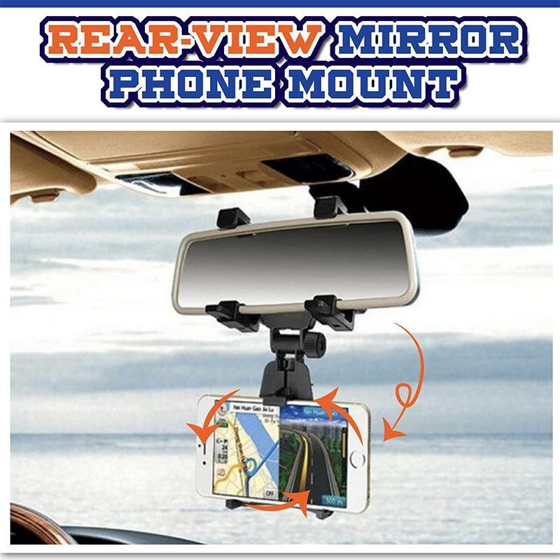 Universal Car Rear-view Mirror Phone Mount