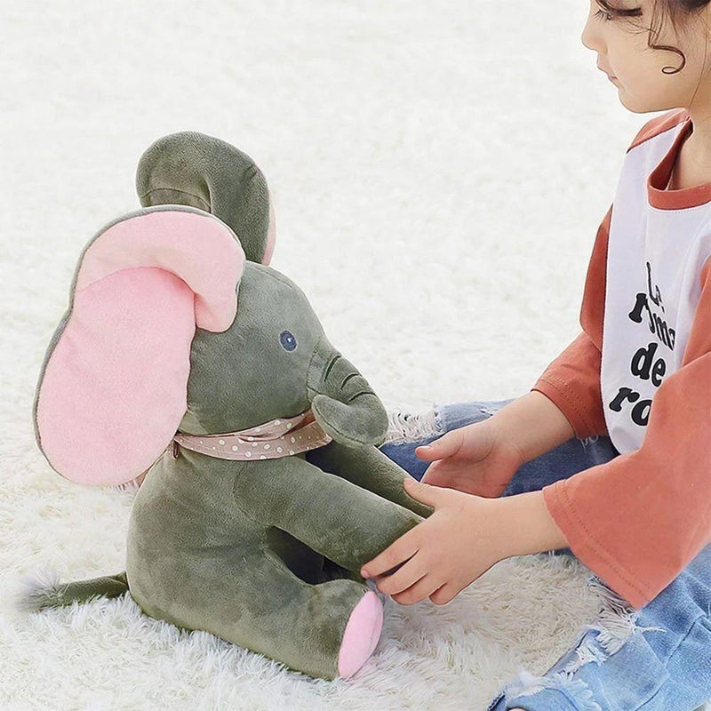 Music plush elephant, Hide-and-seek game Electric toys