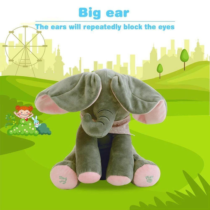 Music plush elephant, Hide-and-seek game Electric toys