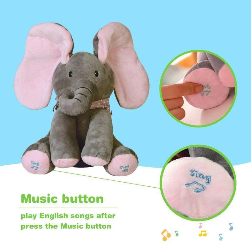 Music plush elephant, Hide-and-seek game Electric toys