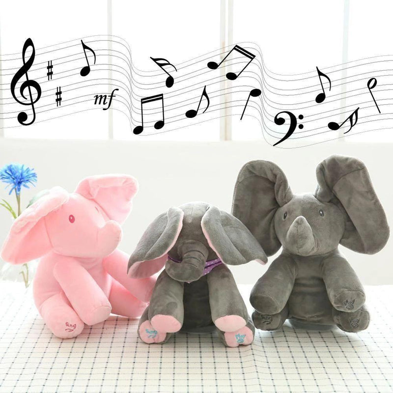 Music plush elephant, Hide-and-seek game Electric toys