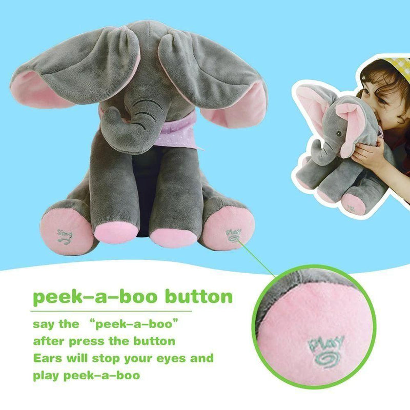 Music plush elephant, Hide-and-seek game Electric toys