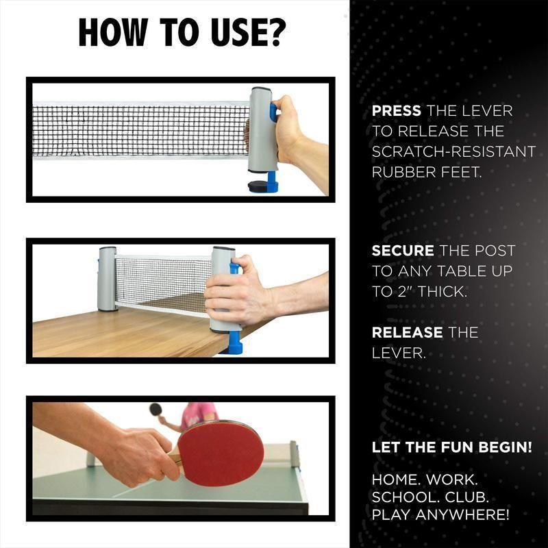 RETRACTABLE TABLE TENNIS NET