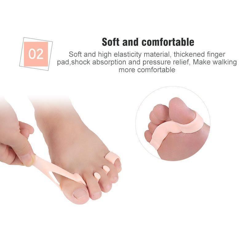 5 Holes Silicone Pedicure Foot Care Tool, 1 Pair