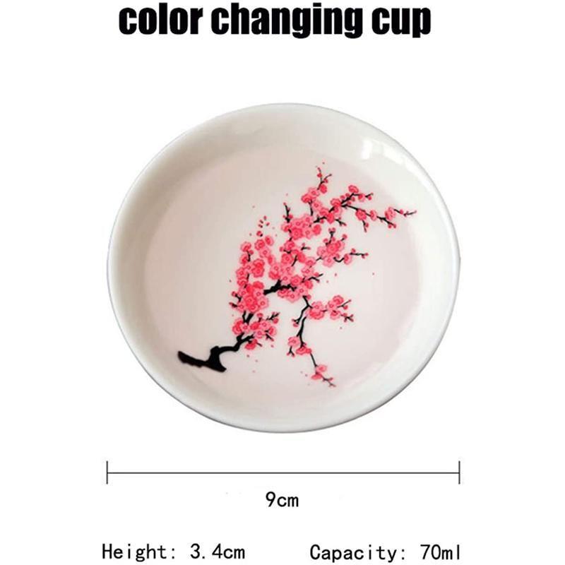 Magic Cold Hot Temperature Color Changing Sakura Sake Cup