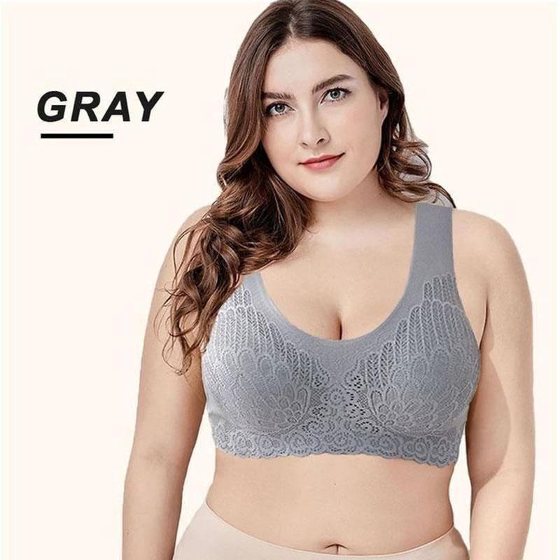 Wireless Push Up Comfort Shock-proof Lace Bra